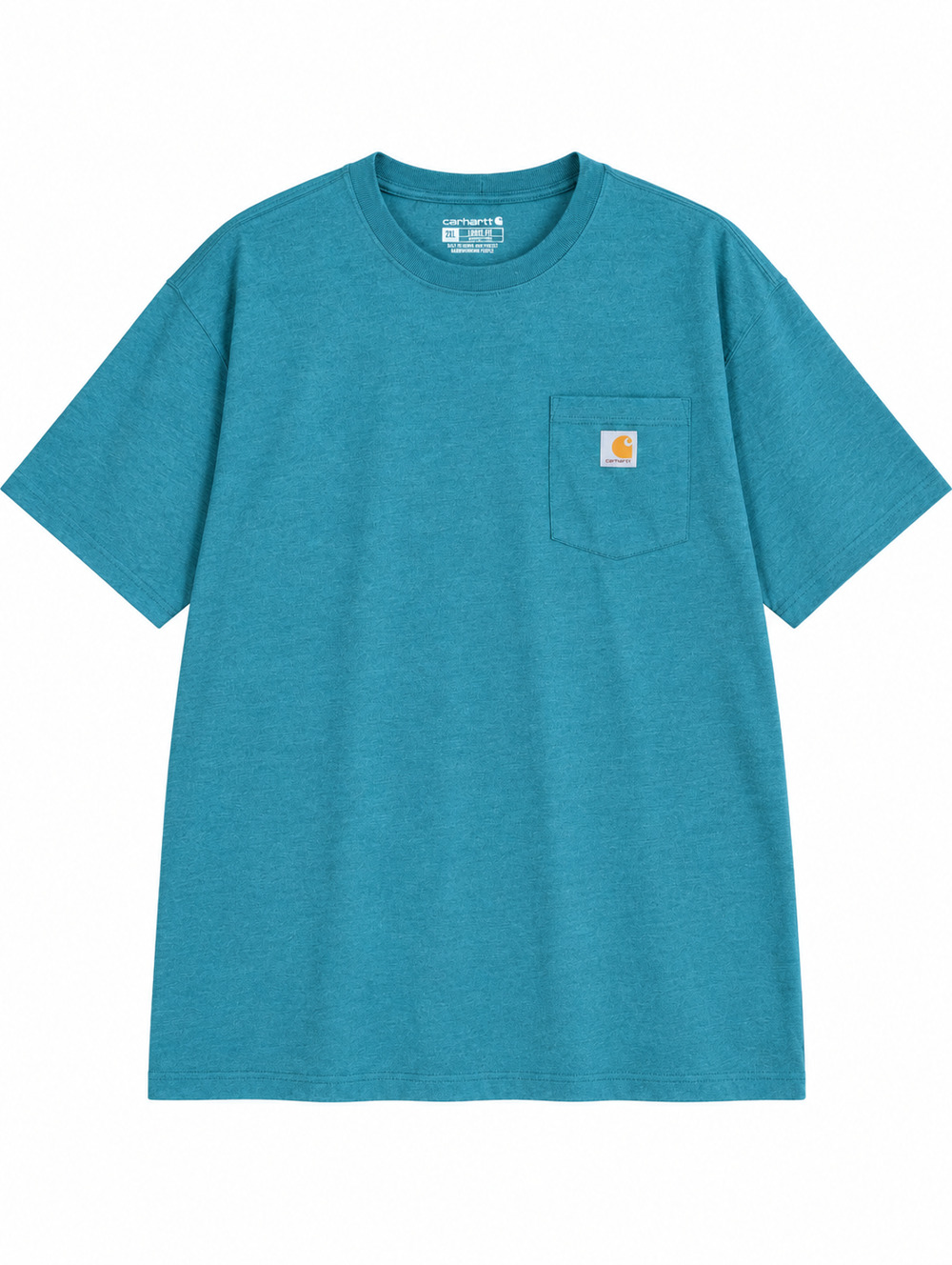 Carhartt K87 Mens 2XL Tall Teal Loose Fit Short Sleeve Pocket T-Shirt NWT